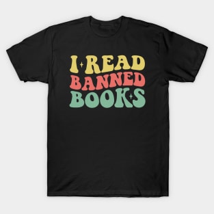 Vintage I Read Banned Books Geek Readers T-Shirt